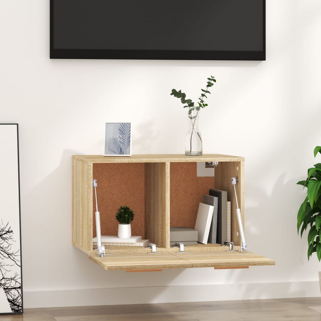 vidaXL Wandschrank Sonoma-Eiche 60x36,5x35 cm Holzwerkstoff