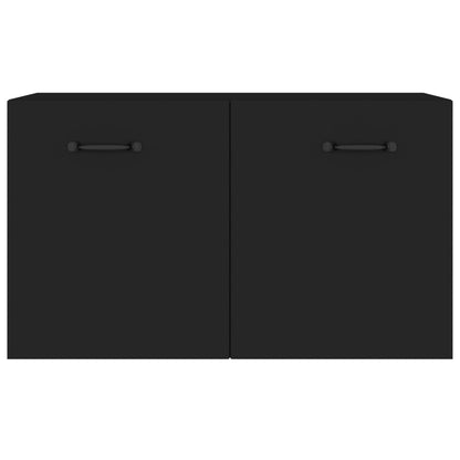 vidaXL Wandschrank Schwarz 60x36,5x35 cm Holzwerkstoff