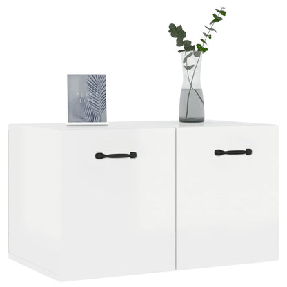 vidaXL Armoire murale blanc brillant 60x36,5x35 cm Aggloméré