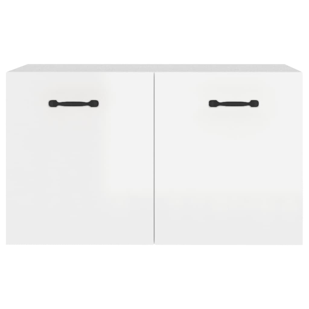 vidaXL Armoire murale blanc brillant 60x36,5x35 cm Aggloméré