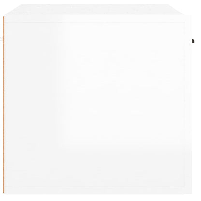 vidaXL Armoire murale blanc brillant 60x36,5x35 cm Aggloméré