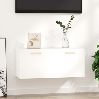 vidaXL Armoire murale blanc 80x35x36,5 cm Aggloméré