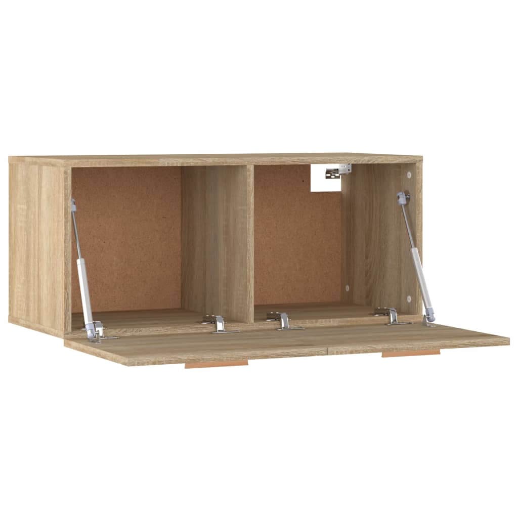 vidaXL Wandschrank Sonoma-Eiche 80x35x36,5 cm Holzwerkstoff