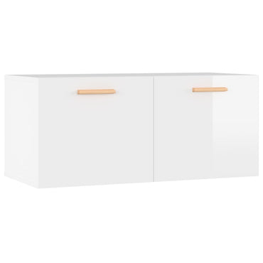 vidaXL Wandschrank Hochglanz-Weiß 80x35x36,5 cm Holzwerkstoff