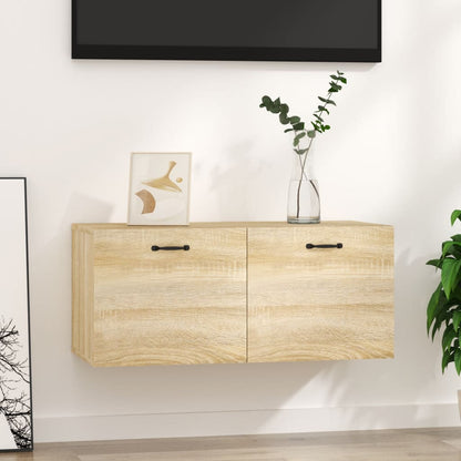 vidaXL Wandschrank Sonoma-Eiche 80x36,5x35 cm Holzwerkstoff