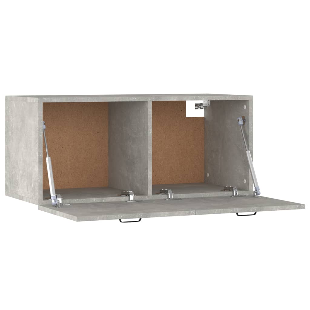 vidaXL Wandschrank Betongrau 80x36,5x35 cm Holzwerkstoff
