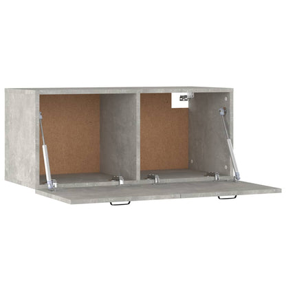 vidaXL Wandschrank Betongrau 80x36,5x35 cm Holzwerkstoff