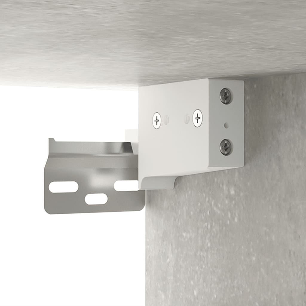 vidaXL Wandschrank Betongrau 80x36,5x35 cm Holzwerkstoff