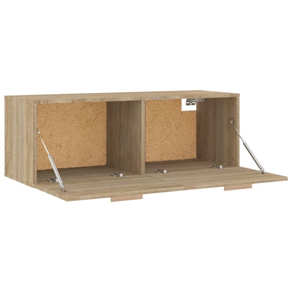vidaXL Wandschrank Sonoma-Eiche 100x36,5x35 cm Holzwerkstoff