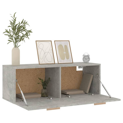 vidaXL Armoire murale gris béton 100x36,5x35 cm Aggloméré