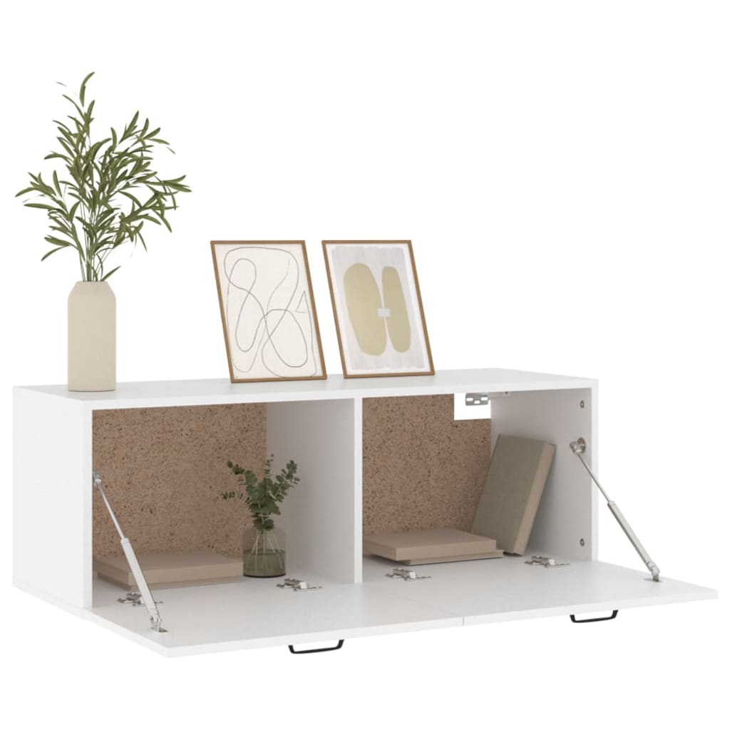 vidaXL Wandschrank Weiß 100x36,5x35 cm Holzwerkstoff