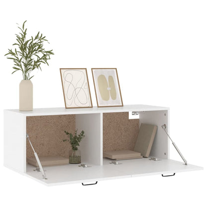 vidaXL Wandschrank Weiß 100x36,5x35 cm Holzwerkstoff