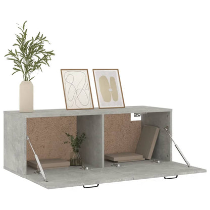 vidaXL Armoire murale gris béton 100x36,5x35 cm Aggloméré