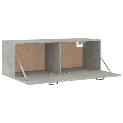 vidaXL Armoire murale gris béton 100x36,5x35 cm Aggloméré