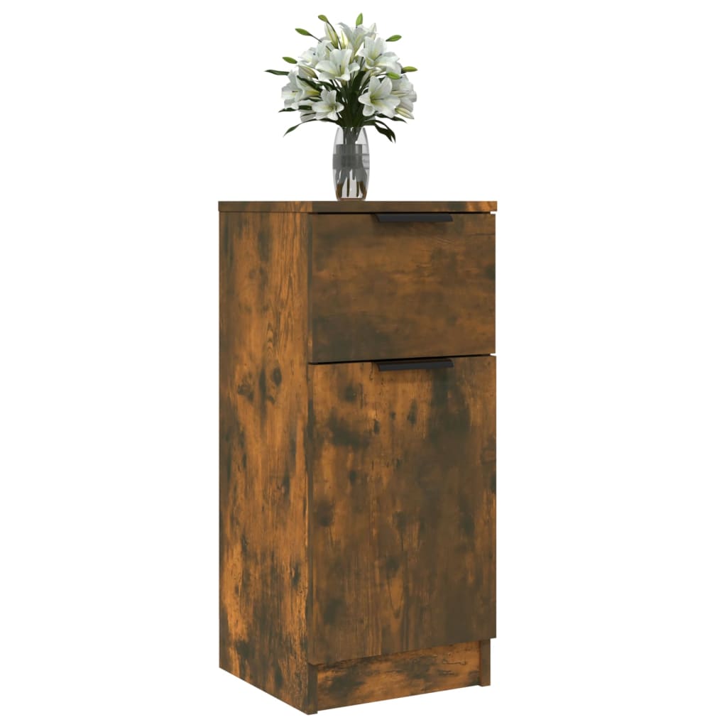 vidaXL Buffet chêne fumé 30x30x70 cm Bois d'ingénierie