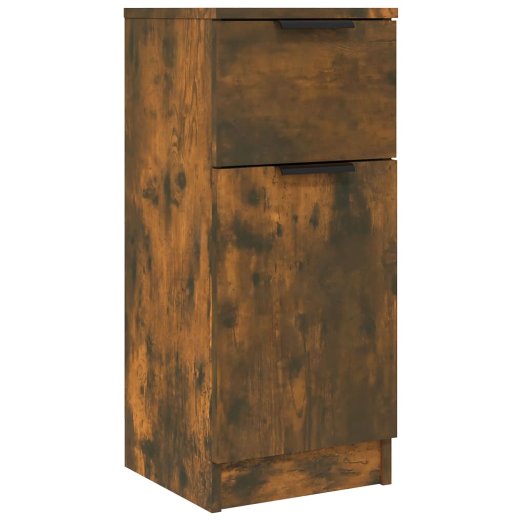 vidaXL Enfilades 2 pcs Chêne fumé 30x30x70 cm Bois d'ingénierie