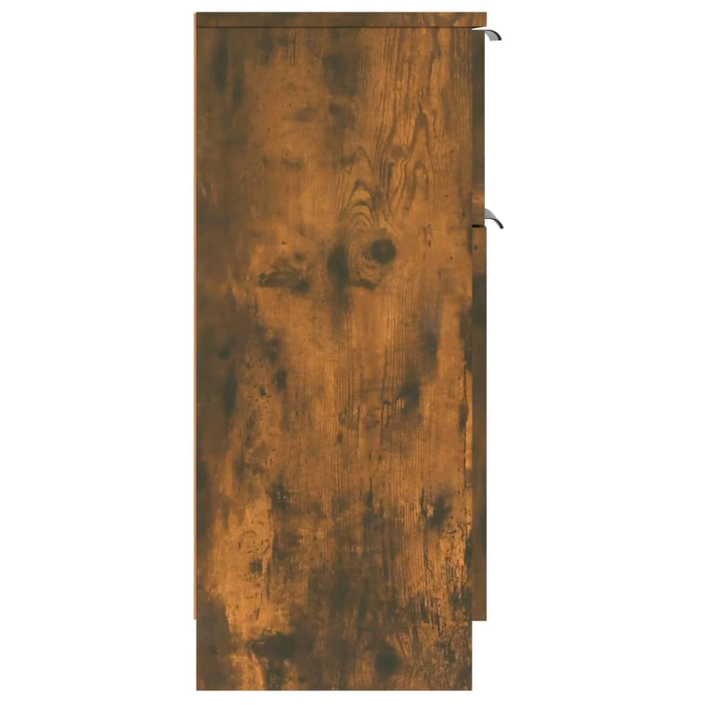 vidaXL Enfilades 2 pcs Chêne fumé 30x30x70 cm Bois d'ingénierie