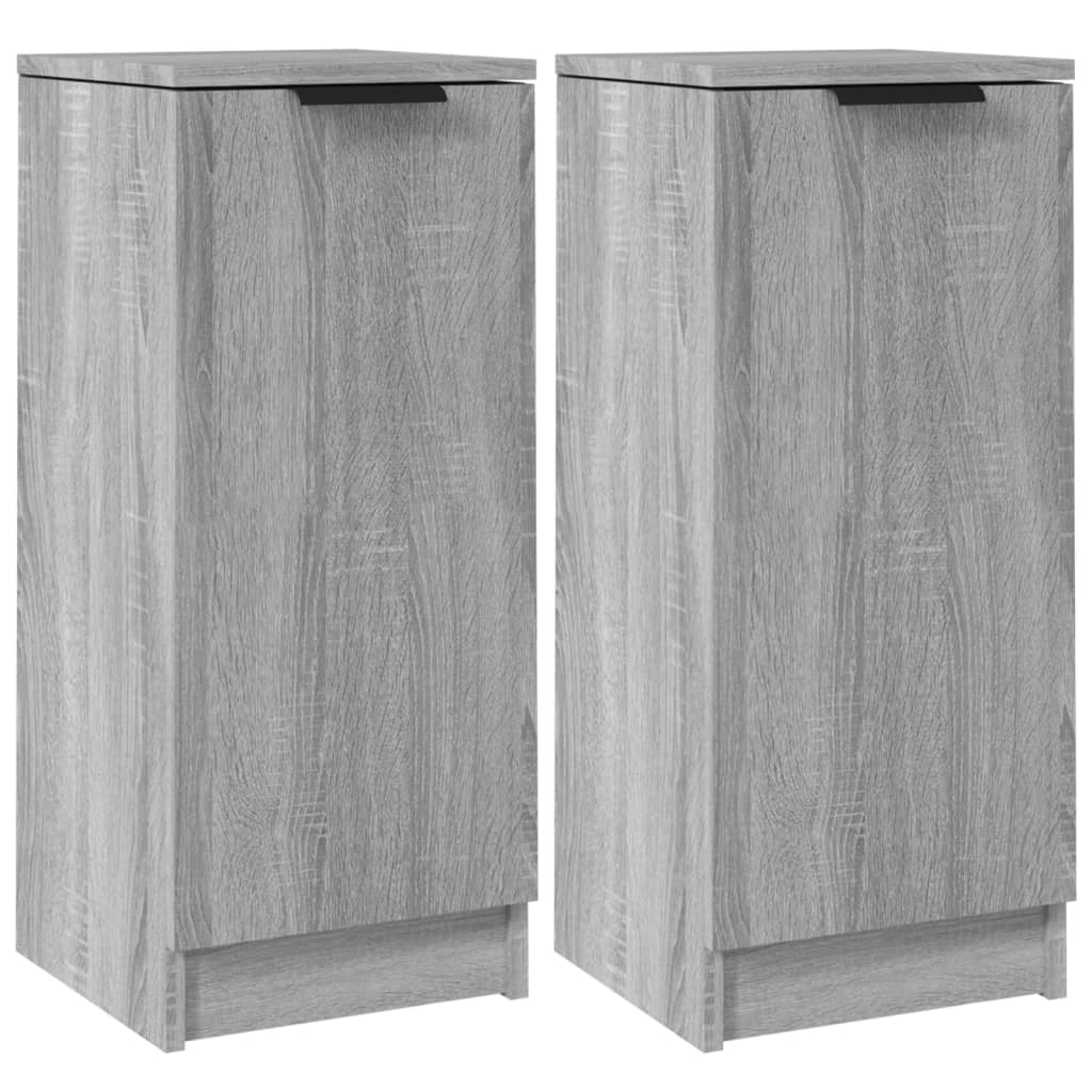 vidaXL Commodes 2 pcs Gris Sonoma 30x30x70 cm Bois d'ingénierie