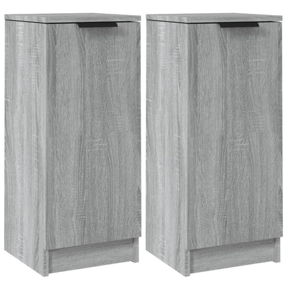 vidaXL Commodes 2 pcs Gris Sonoma 30x30x70 cm Bois d'ingénierie