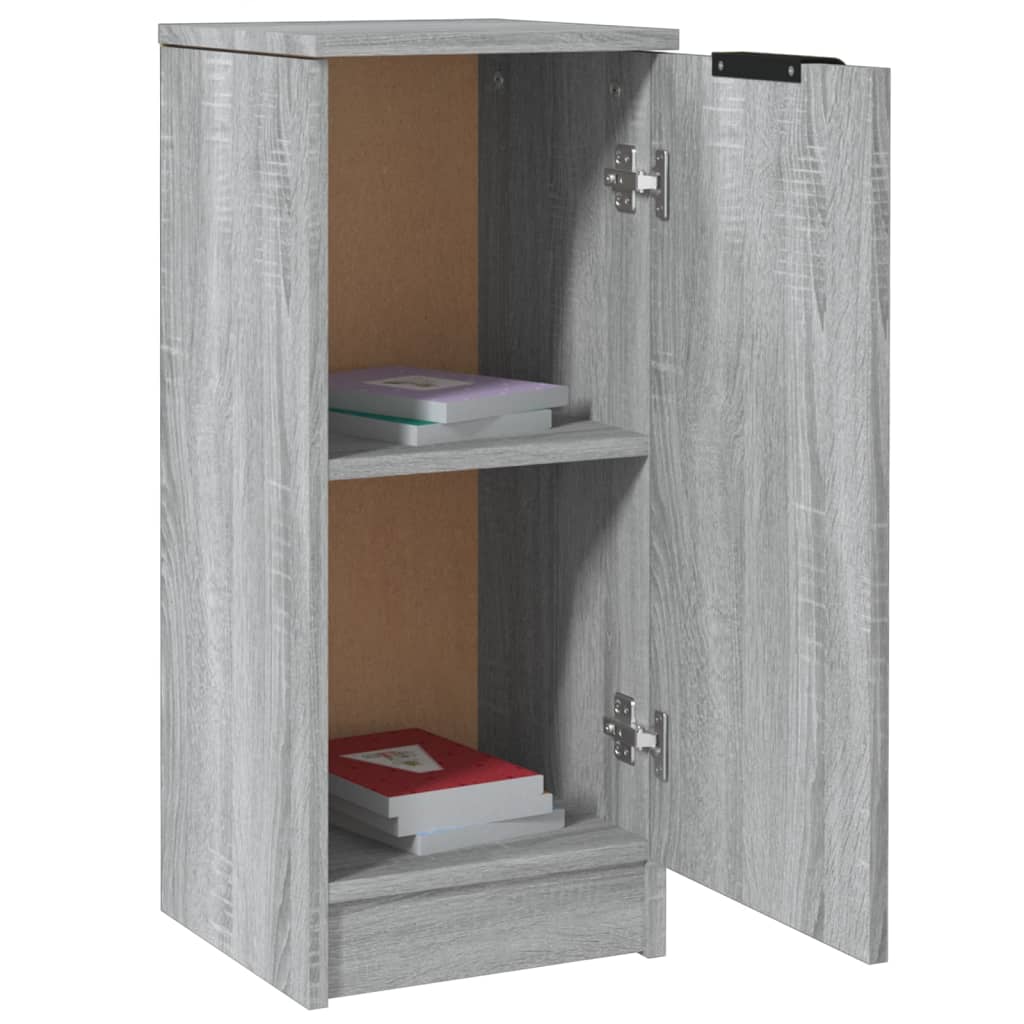 vidaXL Commodes 2 pcs Gris Sonoma 30x30x70 cm Bois d'ingénierie