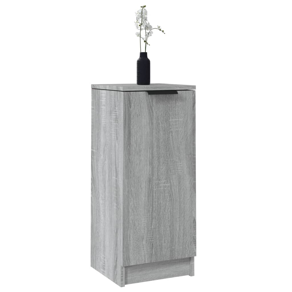 vidaXL Commodes 2 pcs Gris Sonoma 30x30x70 cm Bois d'ingénierie