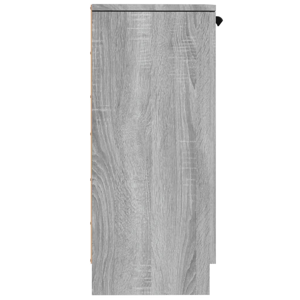 vidaXL Commodes 2 pcs Gris Sonoma 30x30x70 cm Bois d'ingénierie