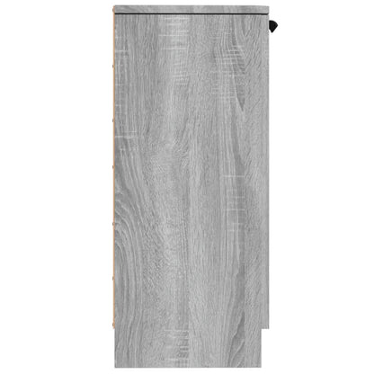 vidaXL Commodes 2 pcs Gris Sonoma 30x30x70 cm Bois d'ingénierie