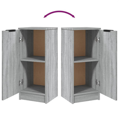 vidaXL Commodes 2 pcs Gris Sonoma 30x30x70 cm Bois d'ingénierie