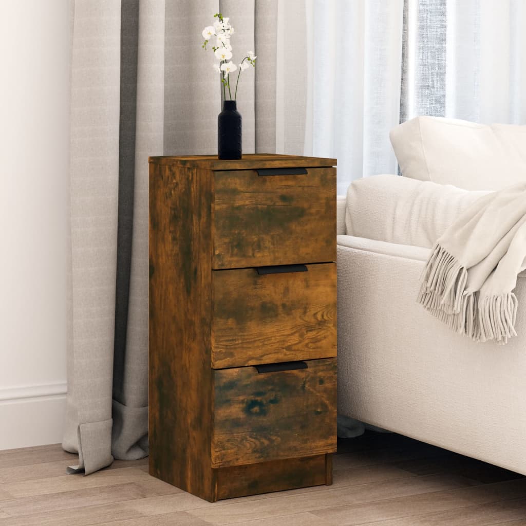 vidaXL Buffet chêne fumé 30x30x70 cm Bois d'ingénierie