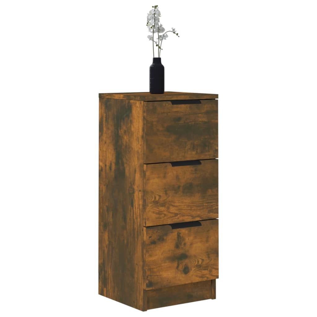 vidaXL Buffet chêne fumé 30x30x70 cm Bois d'ingénierie