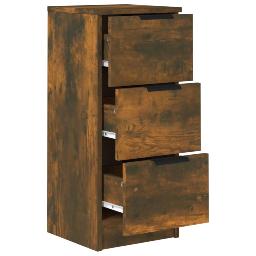 vidaXL Buffet chêne fumé 30x30x70 cm Bois d'ingénierie