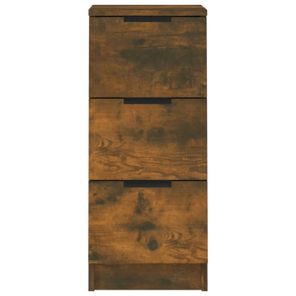vidaXL Enfilades 2 pcs Chêne fumé 30x30x70 cm Bois d'ingénierie
