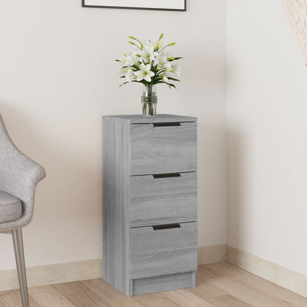 vidaXL Buffet gris sonoma 30x30x70 cm bois d'ingénierie
