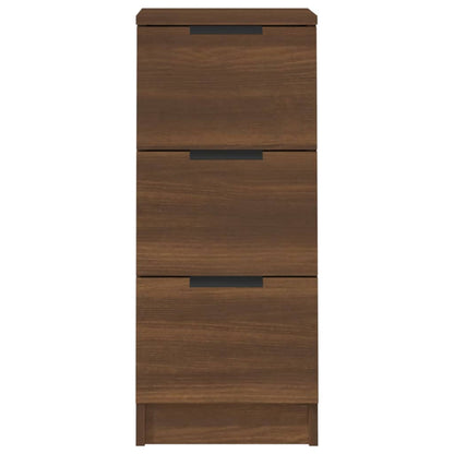 vidaXL Commode 2 pcs Aspect chêne marron 30x30x70 cm Bois d'ingénierie
