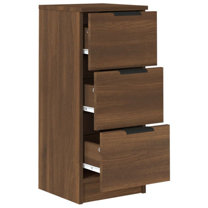 vidaXL Commode 2 pcs Aspect chêne marron 30x30x70 cm Bois d'ingénierie