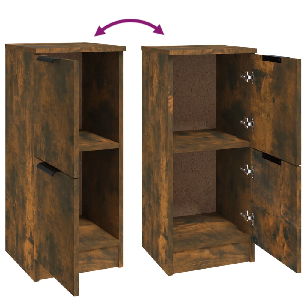 vidaXL Buffet chêne fumé 30x30x70 cm Bois d'ingénierie