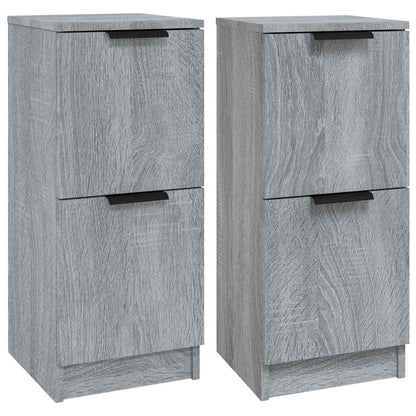 vidaXL Sideboards 2 Stk. Grau Sonoma 30x30x70 cm Holzwerkstoff