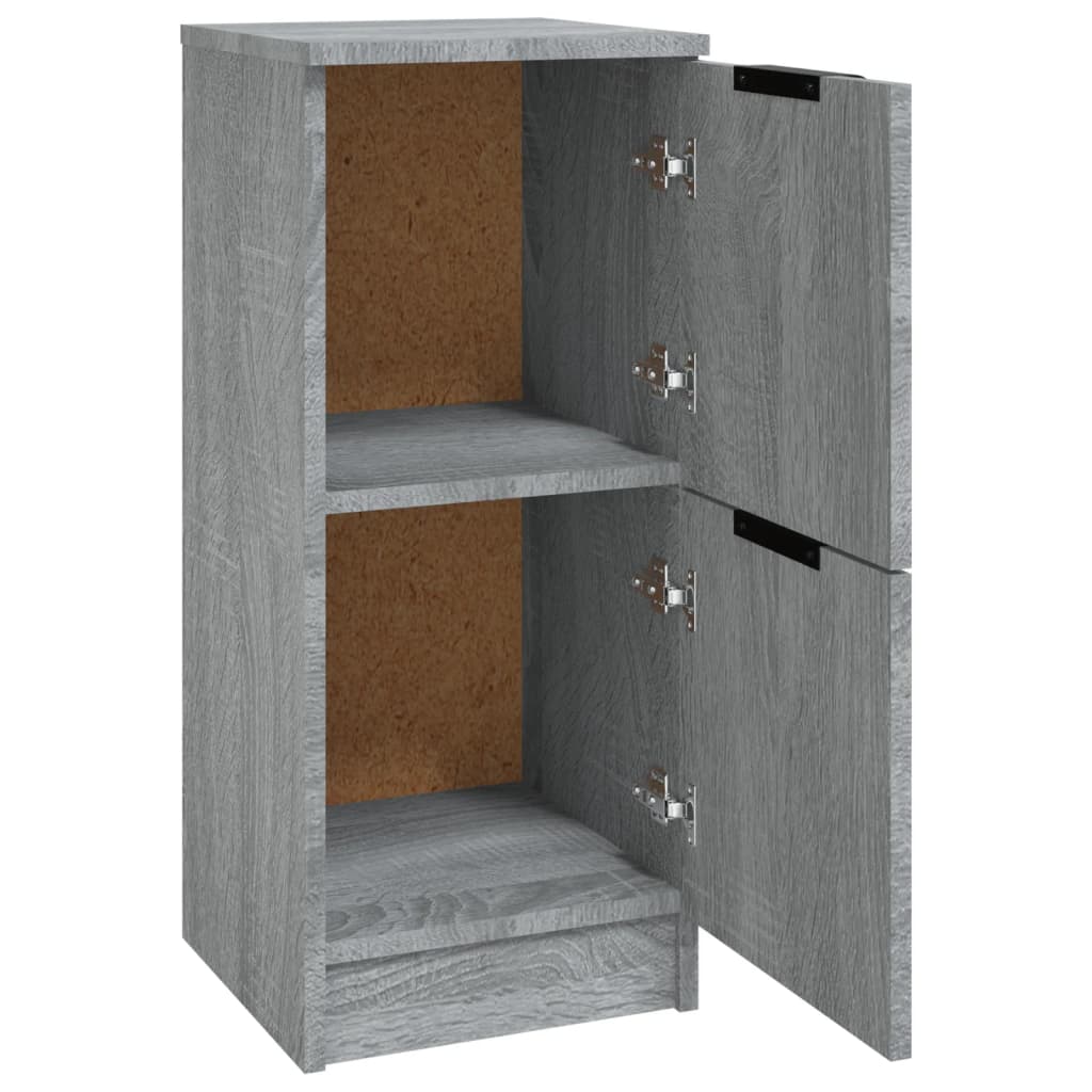vidaXL Sideboards 2 Stk. Grau Sonoma 30x30x70 cm Holzwerkstoff