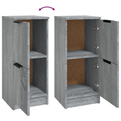 vidaXL Sideboards 2 Stk. Grau Sonoma 30x30x70 cm Holzwerkstoff