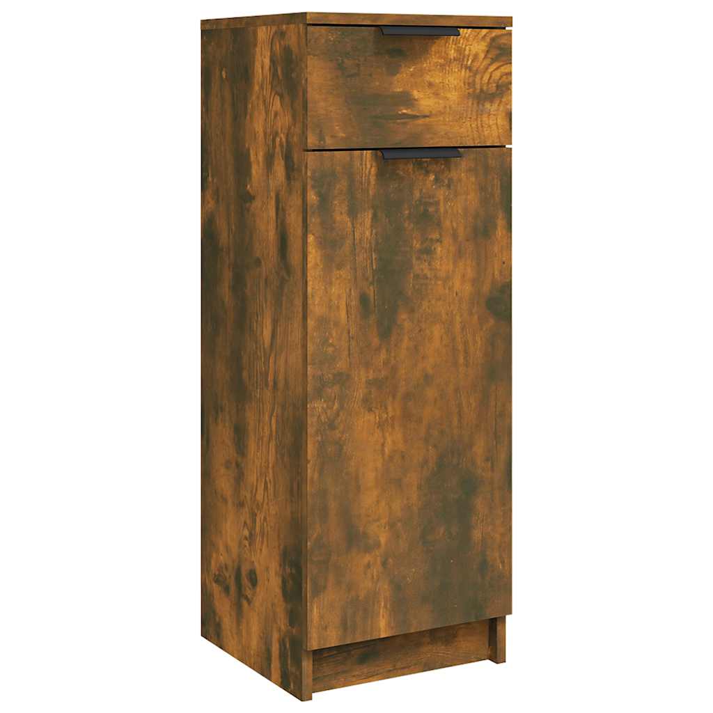 vidaXL Badschrank Räuchereiche 32x34x90 cm Holzwerkstoff