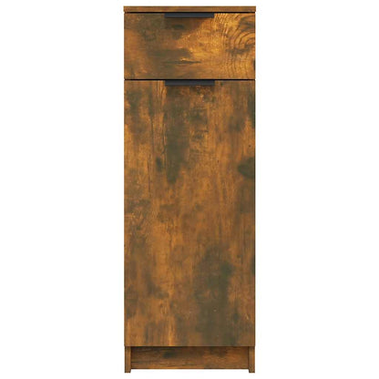 vidaXL Badschrank Räuchereiche 32x34x90 cm Holzwerkstoff