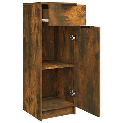 vidaXL Badschrank Räuchereiche 32x34x90 cm Holzwerkstoff