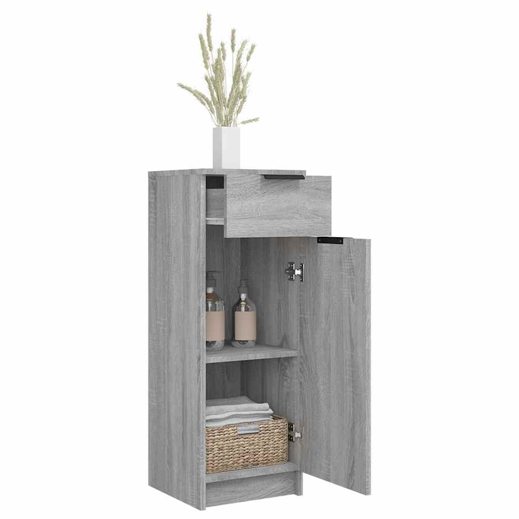 vidaXL Armoire de salle de bain gris Sonoma 32x34x90 cm Bois d'ingénierie