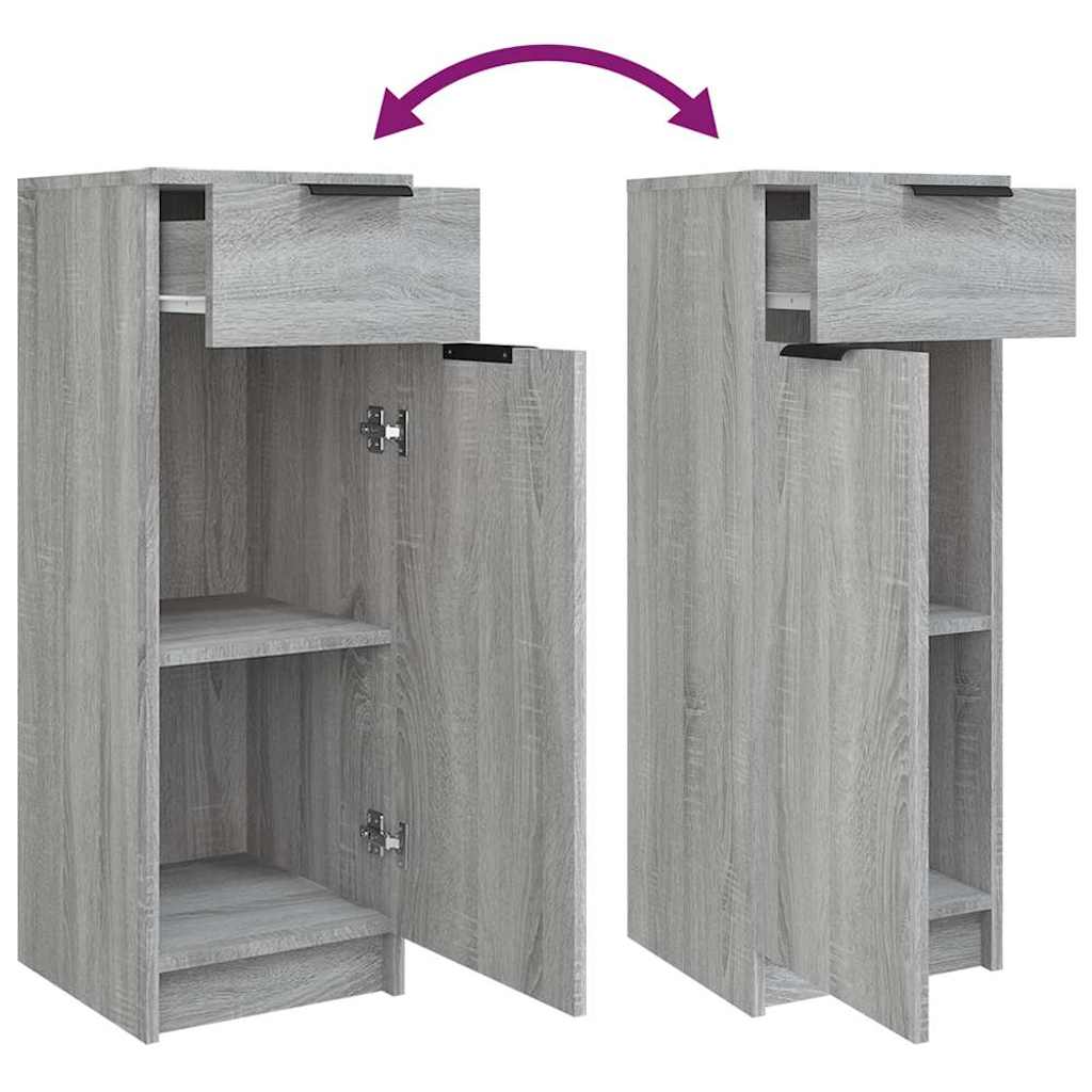 vidaXL Armoire de salle de bain gris Sonoma 32x34x90 cm Bois d'ingénierie