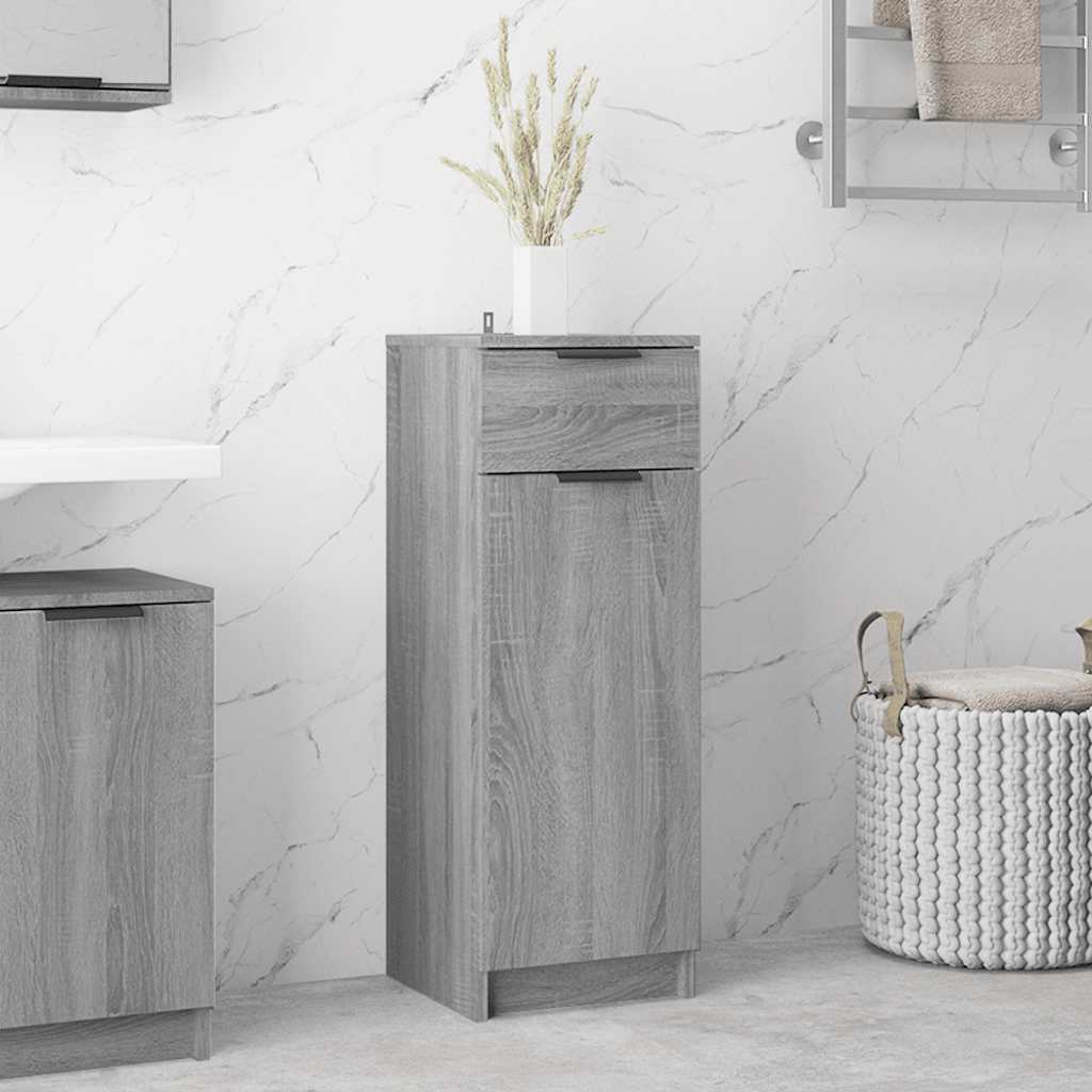 vidaXL Armoire de salle de bain gris Sonoma 32x34x90 cm Bois d'ingénierie