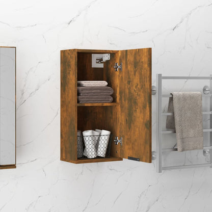 vidaXL Armoire murale de salle de bain chêne fumé 32x20x67 cm