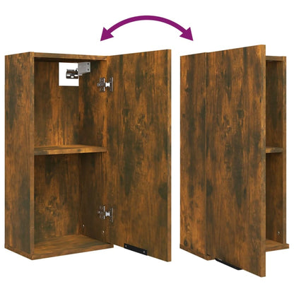 vidaXL Armoire murale de salle de bain chêne fumé 32x20x67 cm