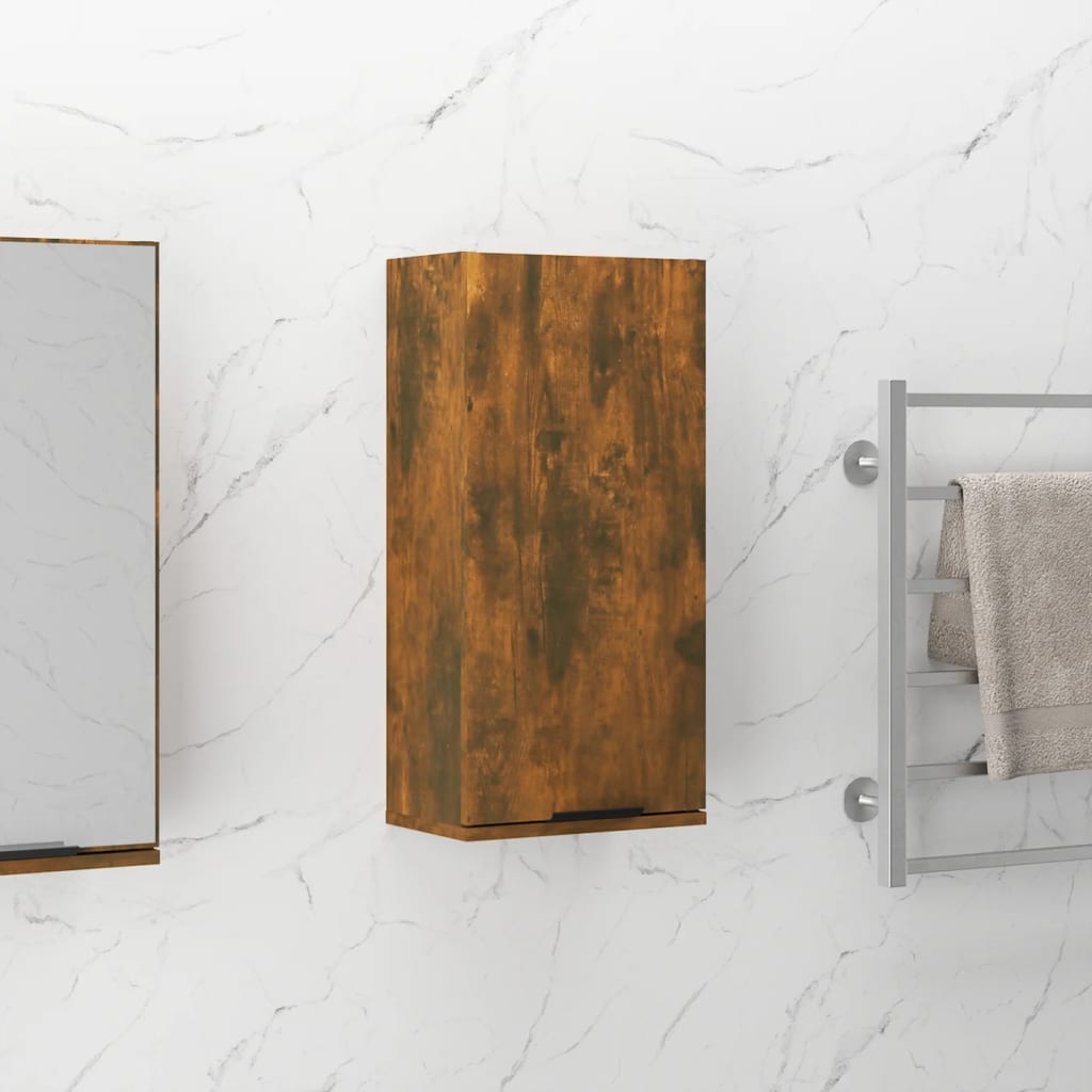 vidaXL Armoire murale de salle de bain chêne fumé 32x20x67 cm