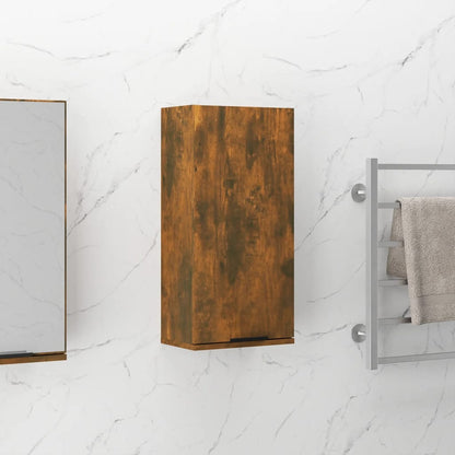 vidaXL Armoire murale de salle de bain chêne fumé 32x20x67 cm