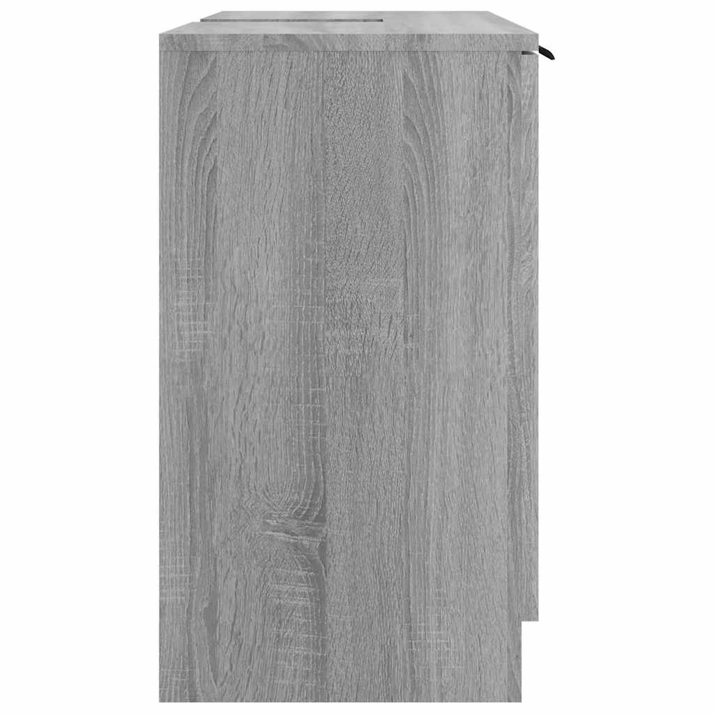 vidaXL Badschrank Grau Sonoma 64,5x33,5x59 cm Holzwerkstoff